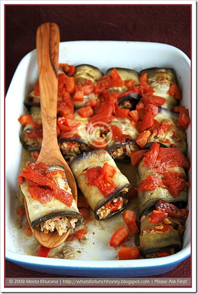 What's For Lunch Honey?: Aubergine Dolma with a Piquant Rice Filling ...